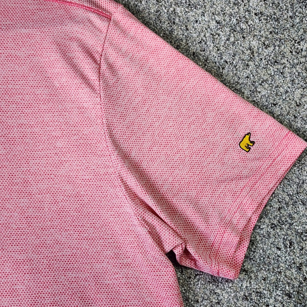 Jack Nicklaus Polo Shirt Mens XL Pink‎ Textured Golden Bear Logo Excellent - Picture 4 of 13